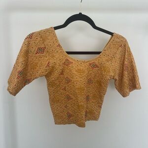 Women's Yellow Patterned Top